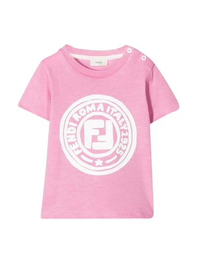 Shop Fendi Pink T-shirt In Rosa/bianco