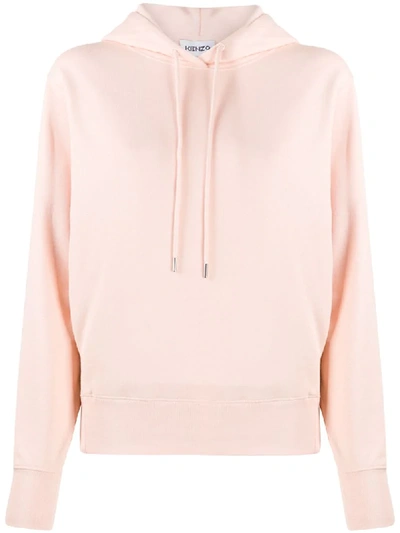 Shop Kenzo K Embroidered Hoodie In Pink