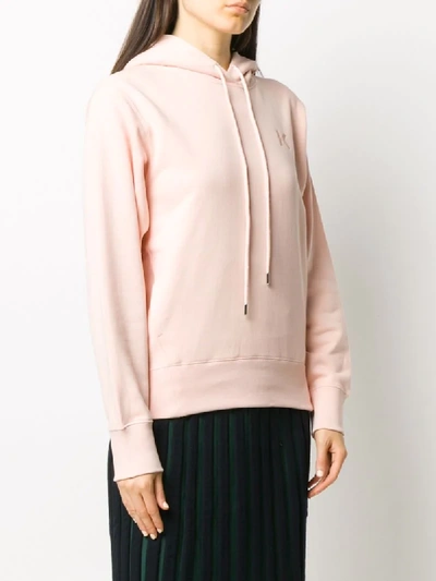 Shop Kenzo K Embroidered Hoodie In Pink