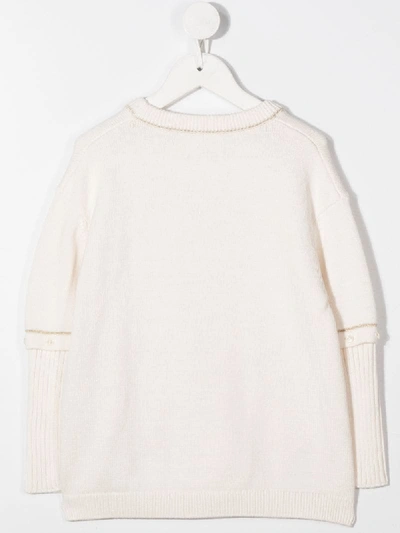 Shop Chloé Knitted Jumper In White