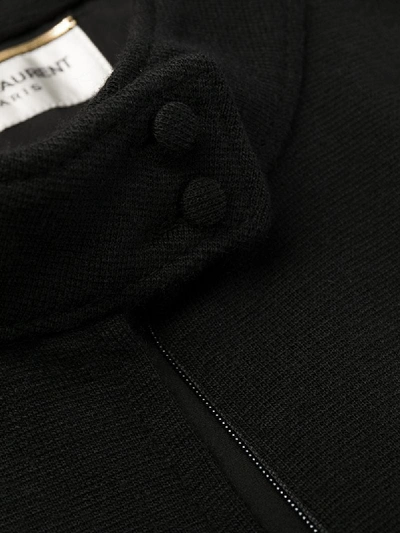 Shop Saint Laurent High-neck Shift Dress In Black