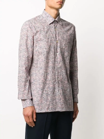 Shop Kiton Floral-print Cotton Shirt In Red