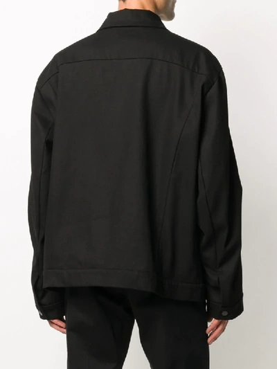 Shop Ann Demeulemeester Panelled Shirt Jacket In Black