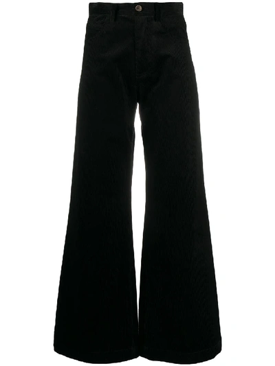 Shop Société Anonyme High Rise Flared Trousers In Black