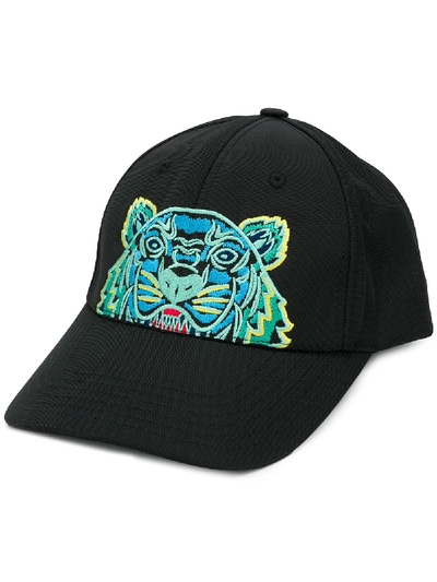 Shop Kenzo Tiger Canvas Cap In Black