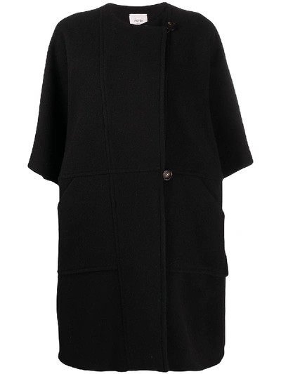 OFF-CENTRE BUTTON COAT