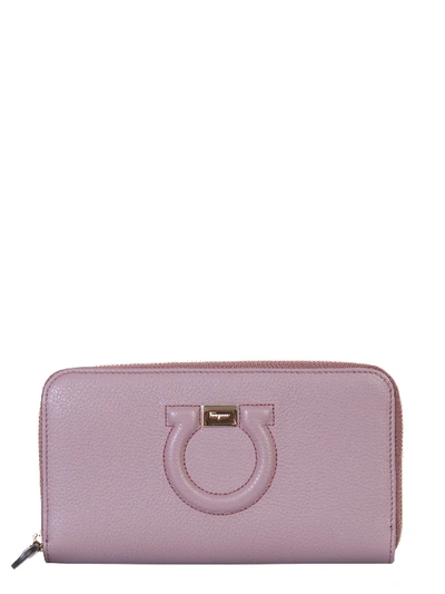 Shop Ferragamo Gancini Wallet In Pink
