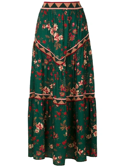 Shop Cecilia Prado Maysa Long Skirt In Green