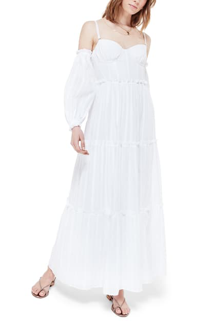 cold shoulder long sleeve maxi dress