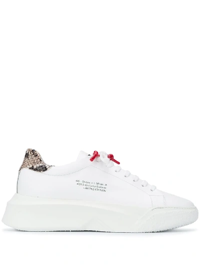 Shop Giuliano Galiano Python Nemesis Sneakers In White