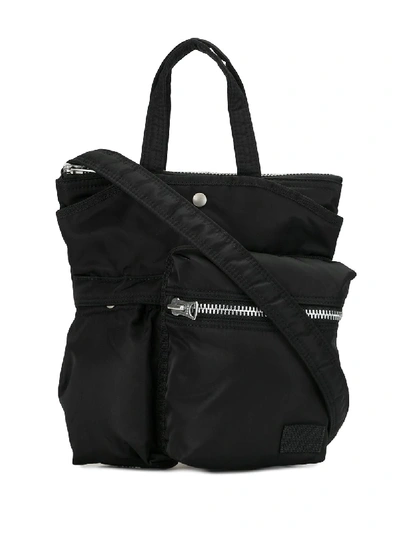 Shop Sacai Zipped Pocket Shoulder Bag In Black