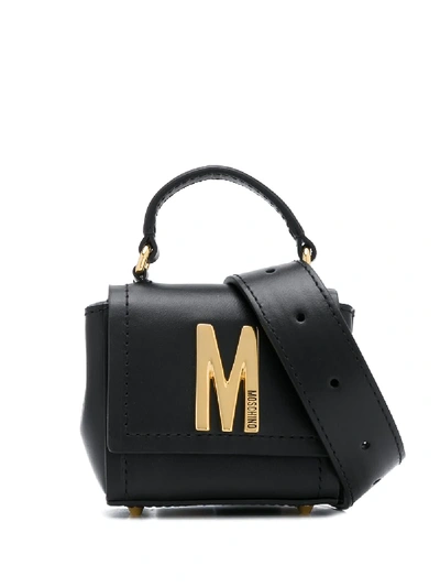 Shop Moschino Mini M Belt Bag In Black