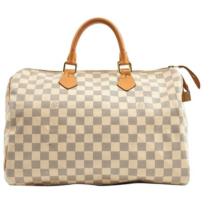 Pre-owned Louis Vuitton Speedy Ecru Cloth Handbag