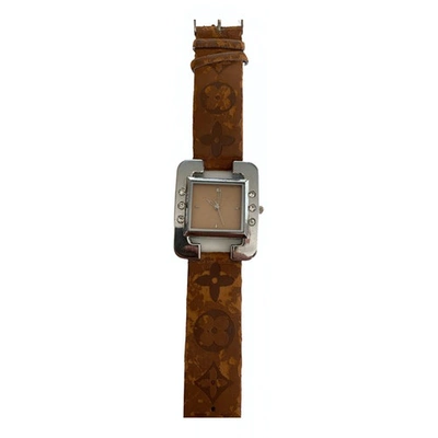 Pre-owned Louis Vuitton Camel Steel Watch