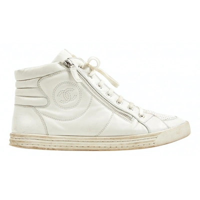 Pre-owned Chanel White Leather Trainers