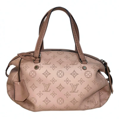 Pre-owned Louis Vuitton Mahina Pink Leather Handbag