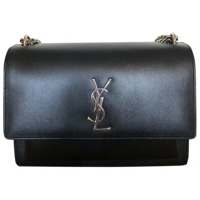 Pre-owned Saint Laurent Sunset Black Leather Handbag