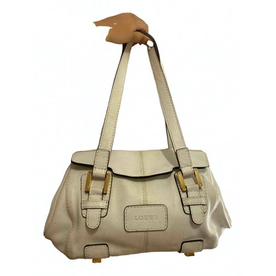 Pre-owned Loewe White Leather Handbag