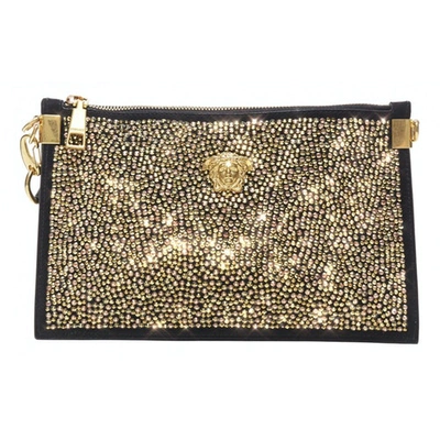 Pre-owned Versace Gold Glitter Clutch Bag | ModeSens