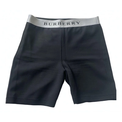 Pre-owned Burberry Black Cotton - Elasthane Shorts