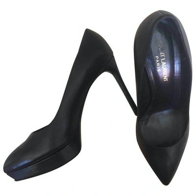 Pre-owned Saint Laurent Leather Heels In Black