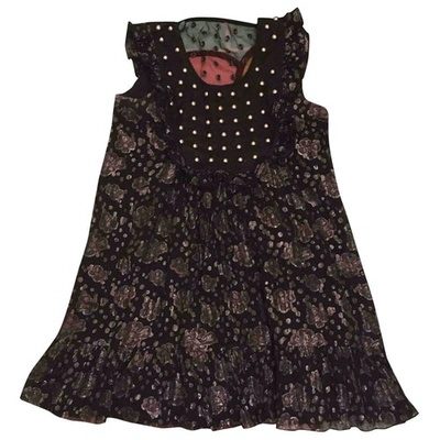 Pre-owned Manoush Black Silk Dress