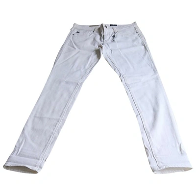 Pre-owned Ag White Cotton Jeans