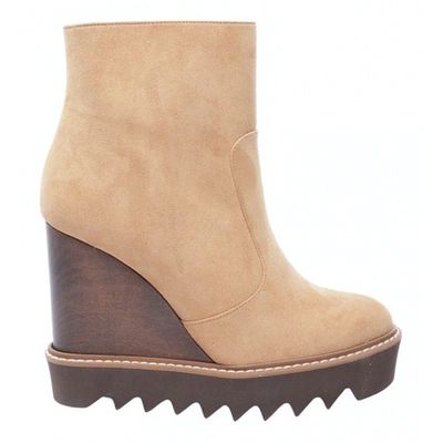 Pre-owned Stella Mccartney Beige Leather Ankle Boots