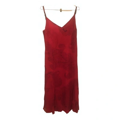 Pre-owned Marella Silk Maxi Dress In Red