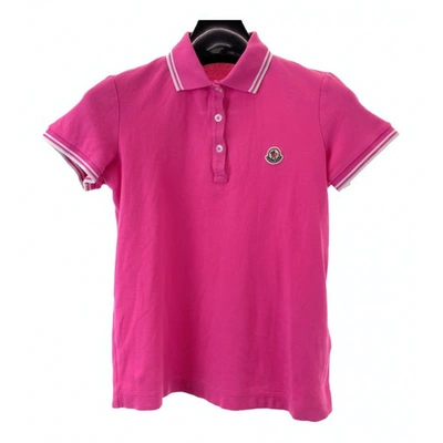 Pre-owned Moncler Pink Cotton  Top