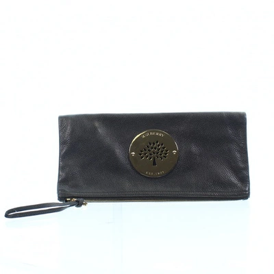 Pre-owned Mulberry Grey Leather Clutch Bag