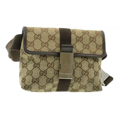 Pre-owned Gucci Beige Cloth Clutch Bag