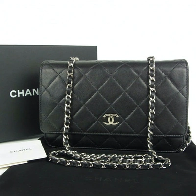 Pre-owned Chanel Black Leather Wallet