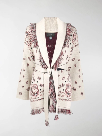 Shop Alanui Paisley-pattern Cardi-coat In Neutrals