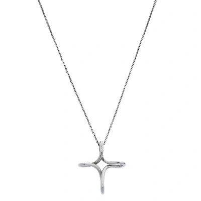 Pre-owned Tiffany & Co Infinity Cross Silver Pendant Necklace