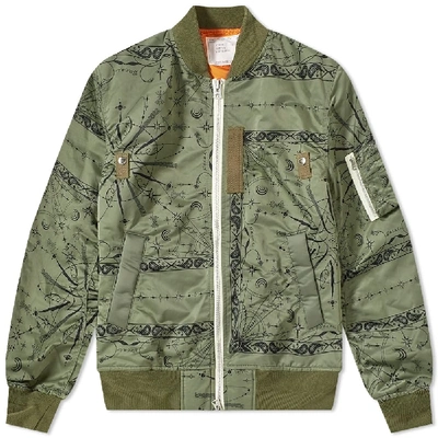 sacai × Dr.Woo bandana print blouson- sacai × Dr.Woo bandana print blouson-