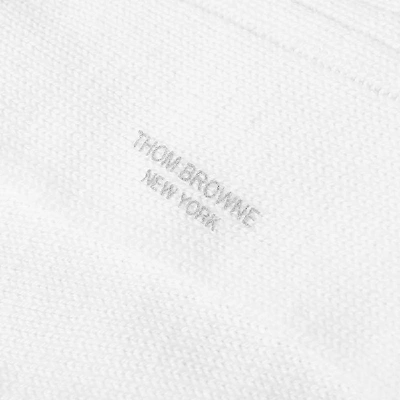 Shop Thom Browne Chunky 4 Bar Sock In White