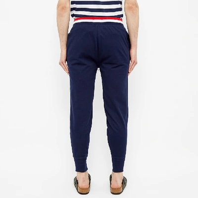 Shop Polo Ralph Lauren Tricolour Rib Sleepwear Sweat Pant In Blue