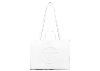 Pre-owned Telfar  Shopping Bag Large White