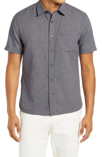 Shop Vince Classic Fit Short Sleeve Button-up Shirt In Coastal