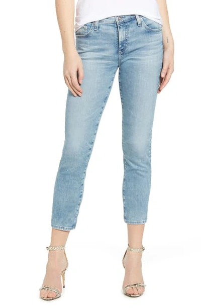 Shop Ag Prima Mid Rise Distressed Crop Cigarette Jeans In 26 Years Skylight