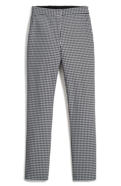 black and white gingham pants