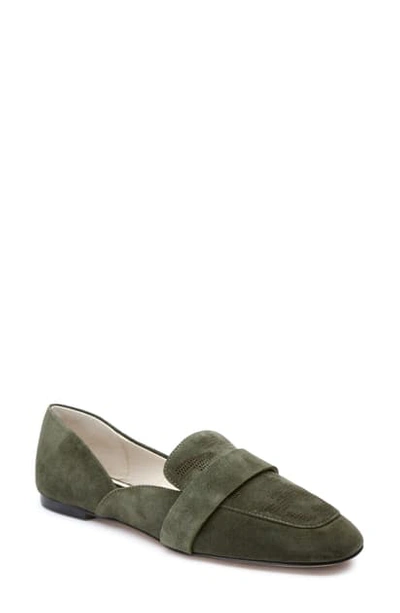 Shop Sanctuary Sass Penny Loafer In Deep Moss Suede
