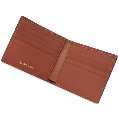 Shop Burberry Tb Monogram Billfold Wallet In Brown