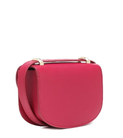 Shop Apc Genève Mini Leather Shoulder Bag In Pink