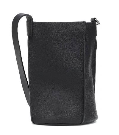 Shop Acne Studios Leather Bucket Bag In Black