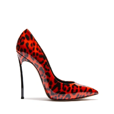 Shop Casadei Blade Jungle Love In Clementine