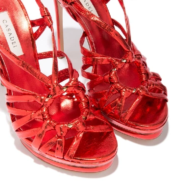 Shop Casadei Giulia Pandora In Coral Bay