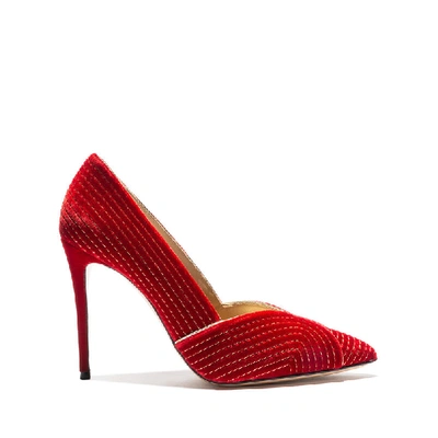 Shop Casadei Julia Miranda In Cyber Red