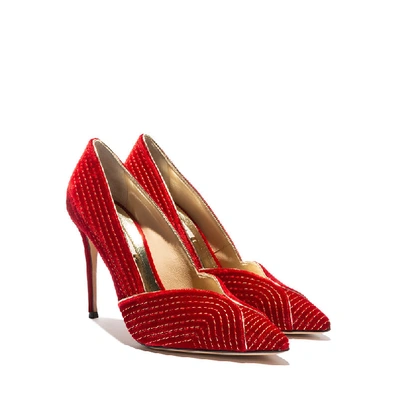 Shop Casadei Julia Miranda In Cyber Red